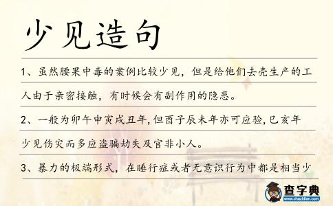 少見造句