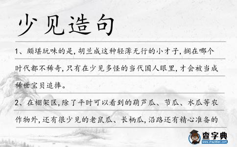 少見造句