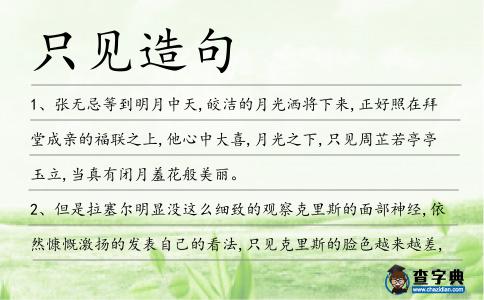 只見造句