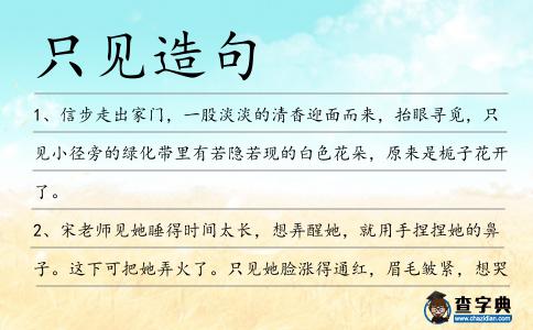只見造句