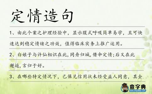 定情造句