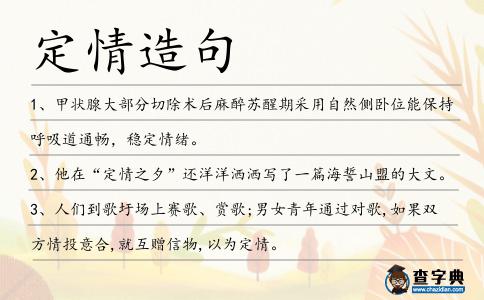 定情造句