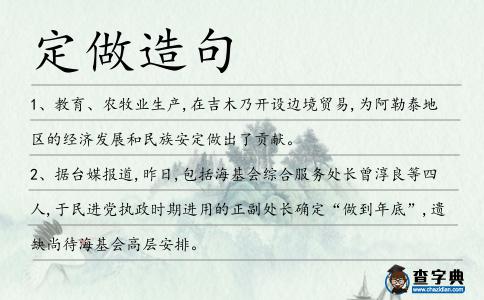 定做造句