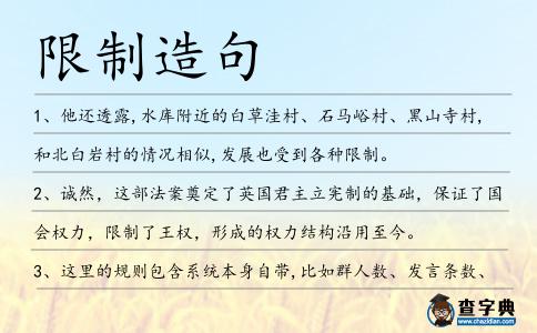 限制造句
