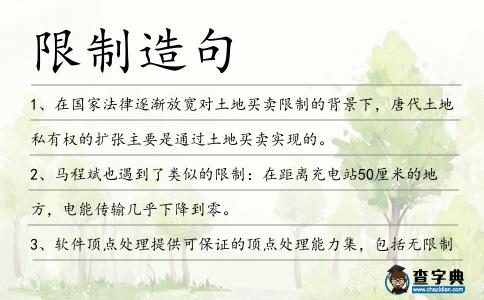 限制造句