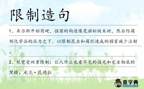 限制造句