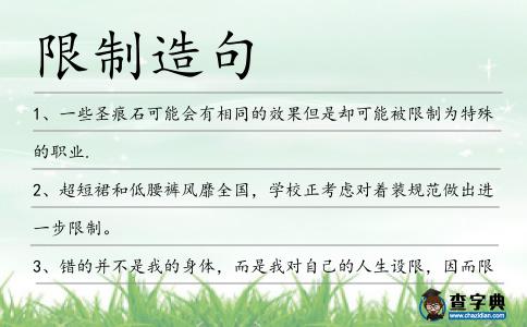 限制造句