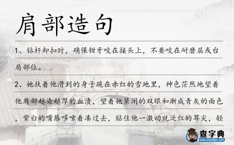肩部造句