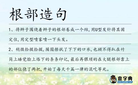 根部造句