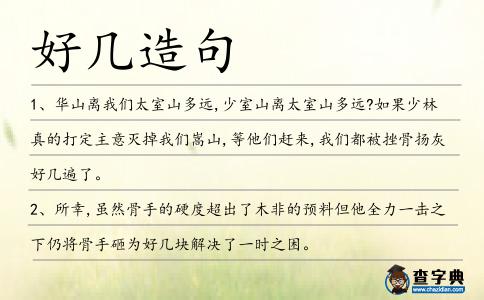 好幾造句