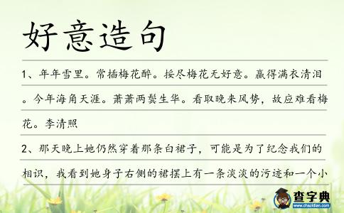 好意造句