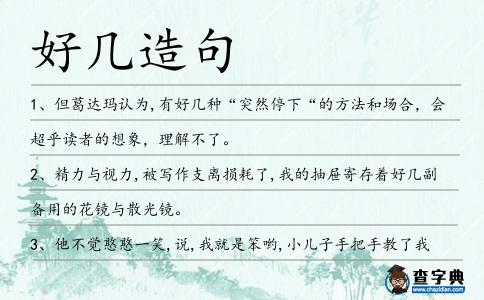 好幾造句