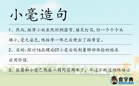 小毫造句