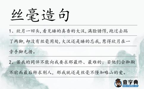 絲毫造句