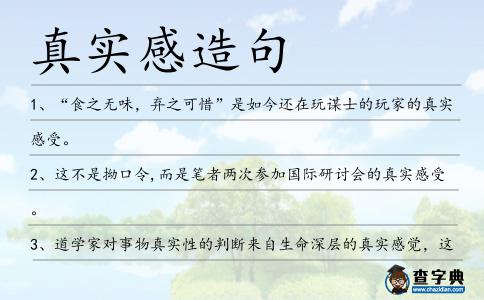 真實感造句