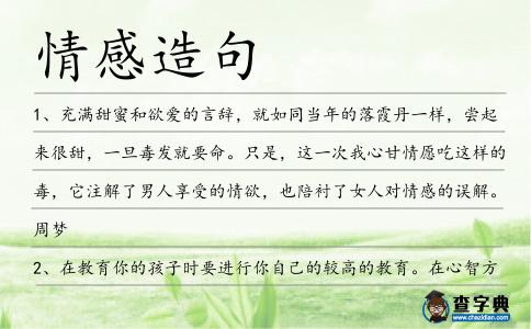 情感造句