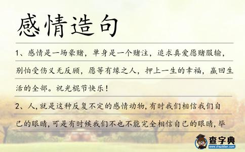 感情造句