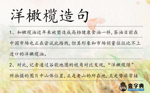 洋橄欖造句