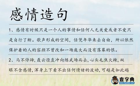 感情造句