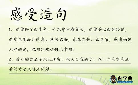 感受造句