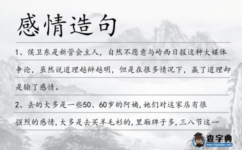 感情造句