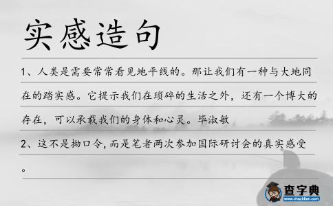 實感造句