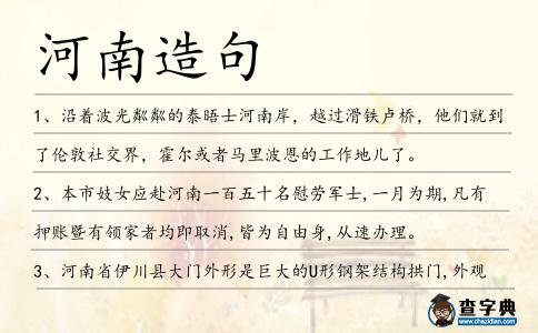 河南造句