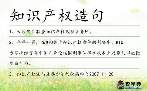 知識產(chǎn)權(quán)造句