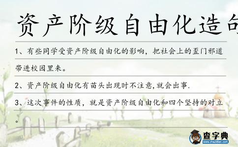 資產階級自由化造句