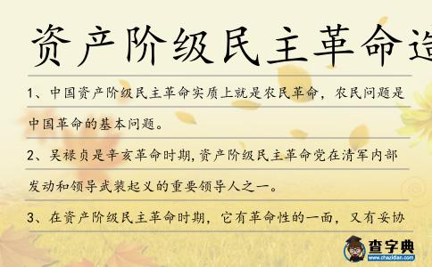 資產階級民主革命造句