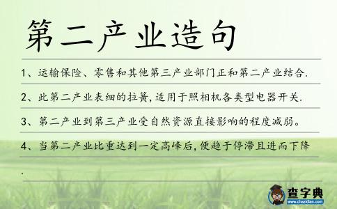 第二產(chǎn)業(yè)造句