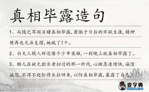 真相畢露造句