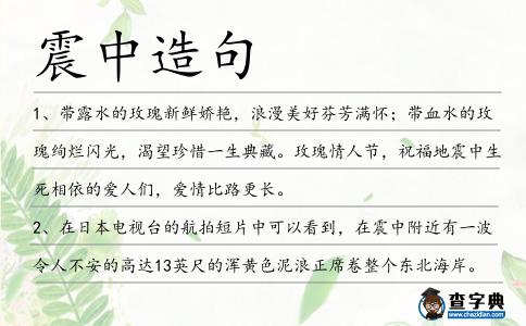 震中造句