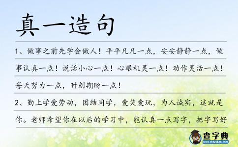 真一造句