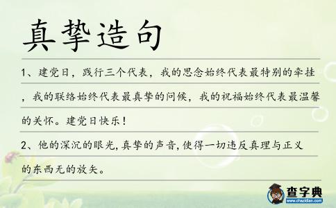 真摯造句