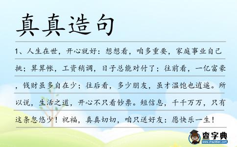 真真造句