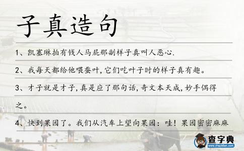 子真造句