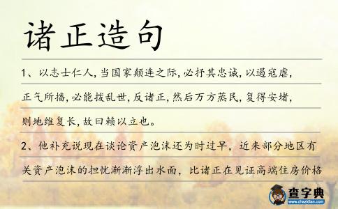 諸正造句