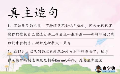 真主造句