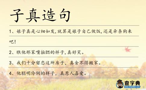 子真造句