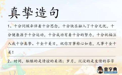 真摯造句