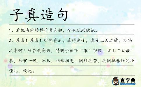 子真造句