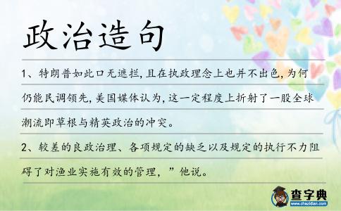 政治造句