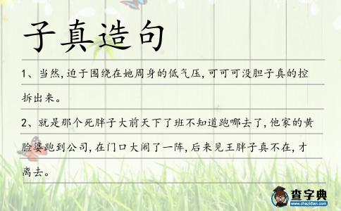 子真造句