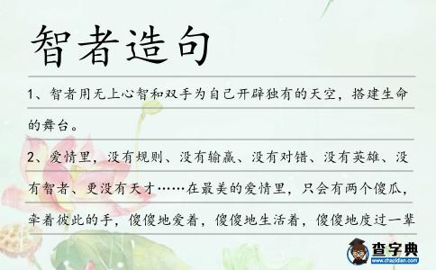智者造句
