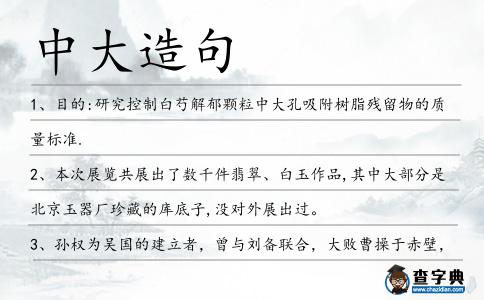中大造句