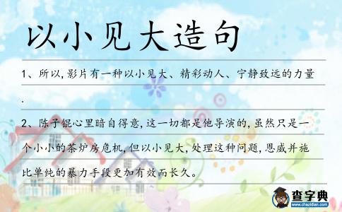以小見大造句