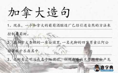 加拿大造句
