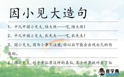 因小見大造句