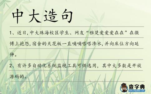 中大造句